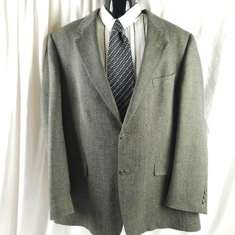 Austin Reed Men's Gray Wool Sport Coat Blazer Size 46L 2 Button